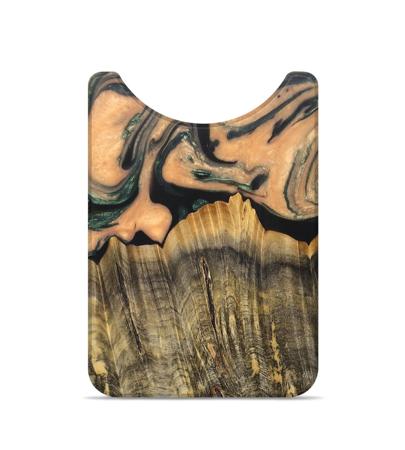 Live Edge Wood+Resin Wallet - Arya (Green, 697405)