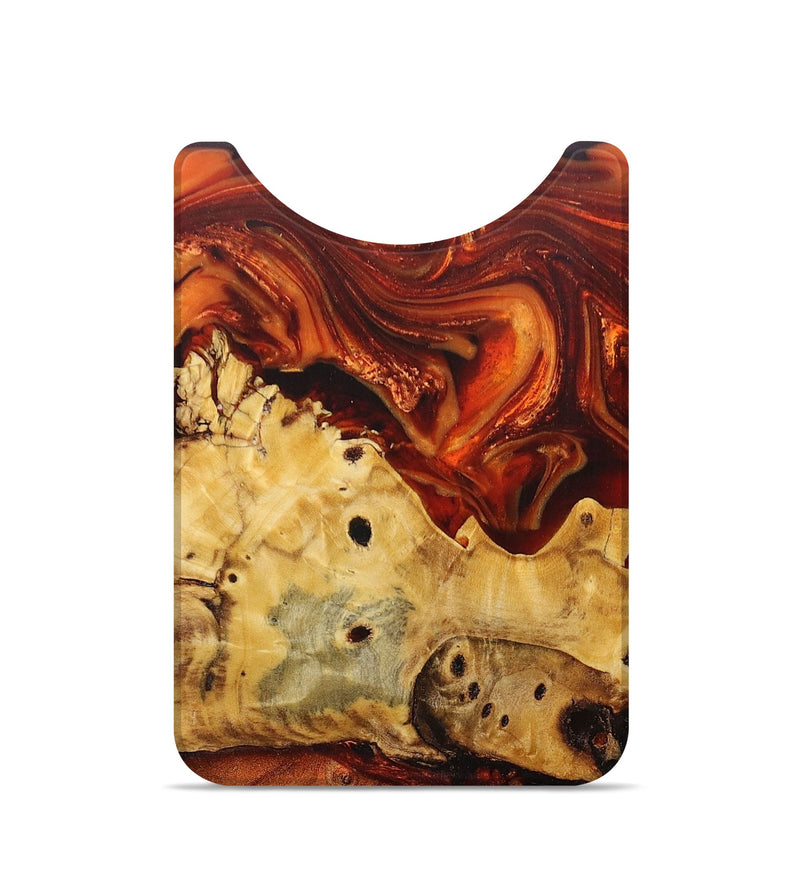 Live Edge Wood+Resin Wallet - Julie (Red, 697409)