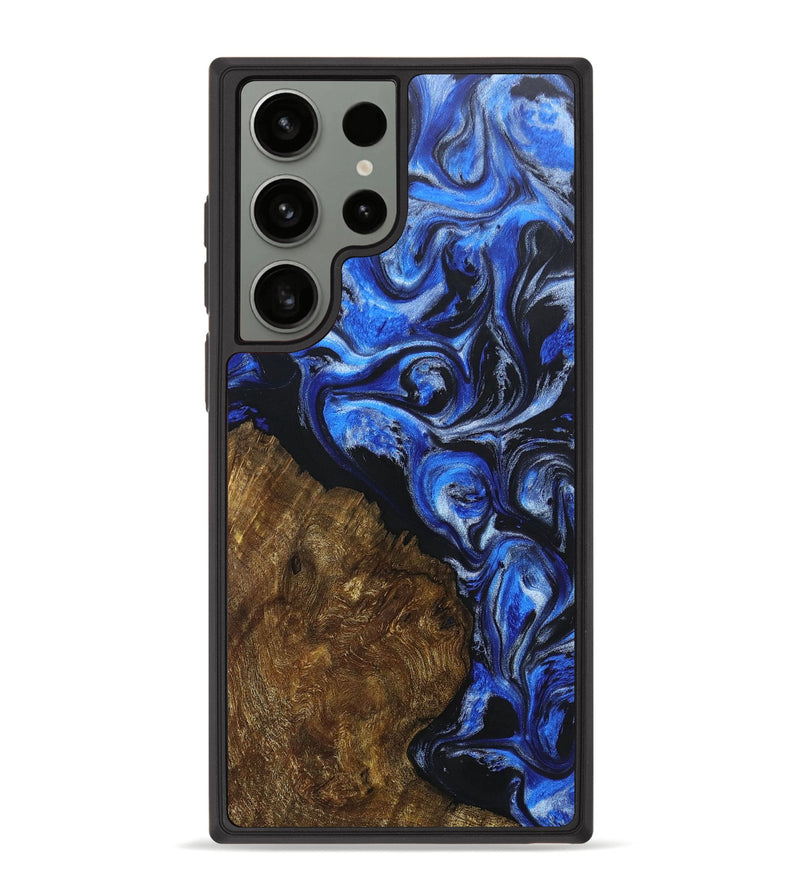 Galaxy S23 Ultra Wood+Resin Phone Case - Ayanna (Blue, 697471)