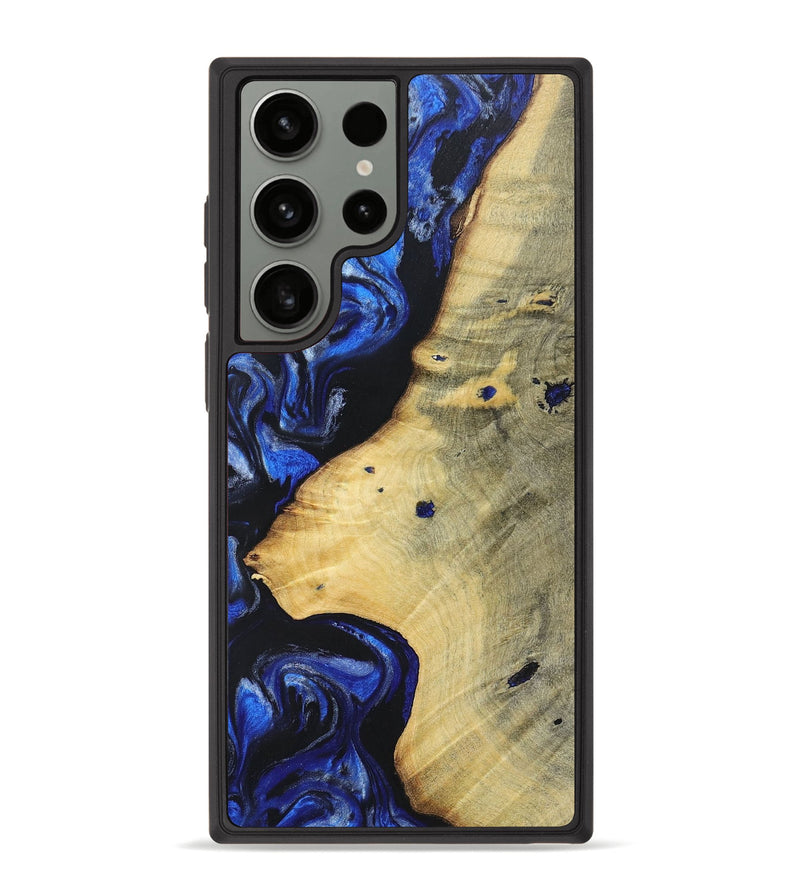 Galaxy S23 Ultra Wood+Resin Phone Case - Giovanni (Blue, 697481)