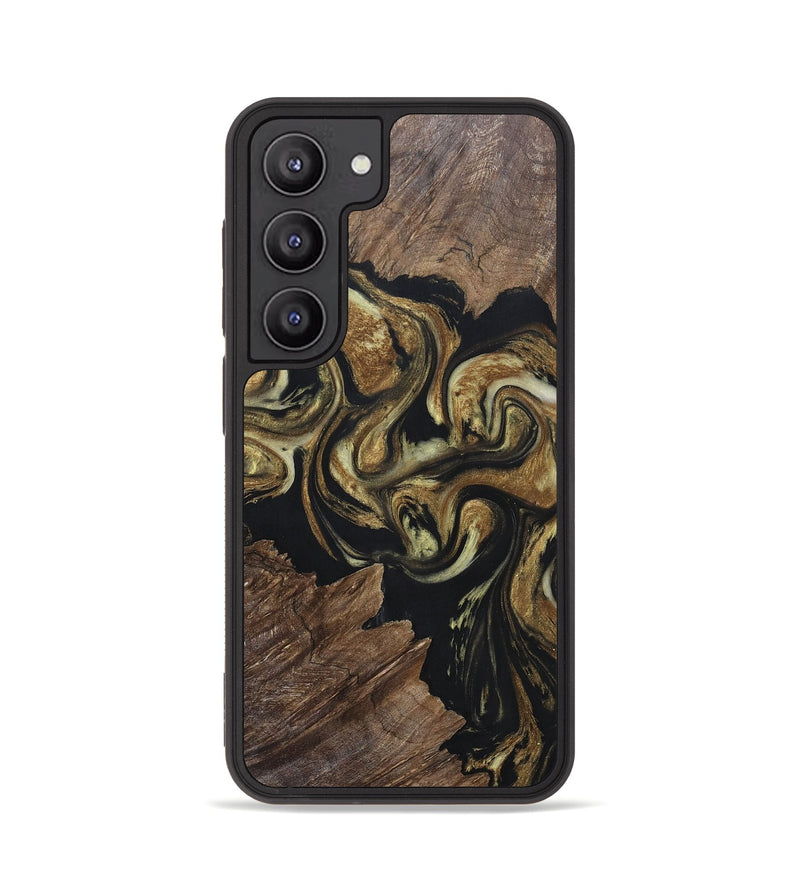 Galaxy S23 Wood+Resin Phone Case - Eula (Black & White, 697511)