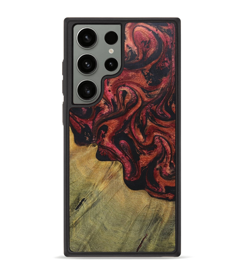 Galaxy S23 Ultra Wood+Resin Phone Case - Jax (Red, 697554)