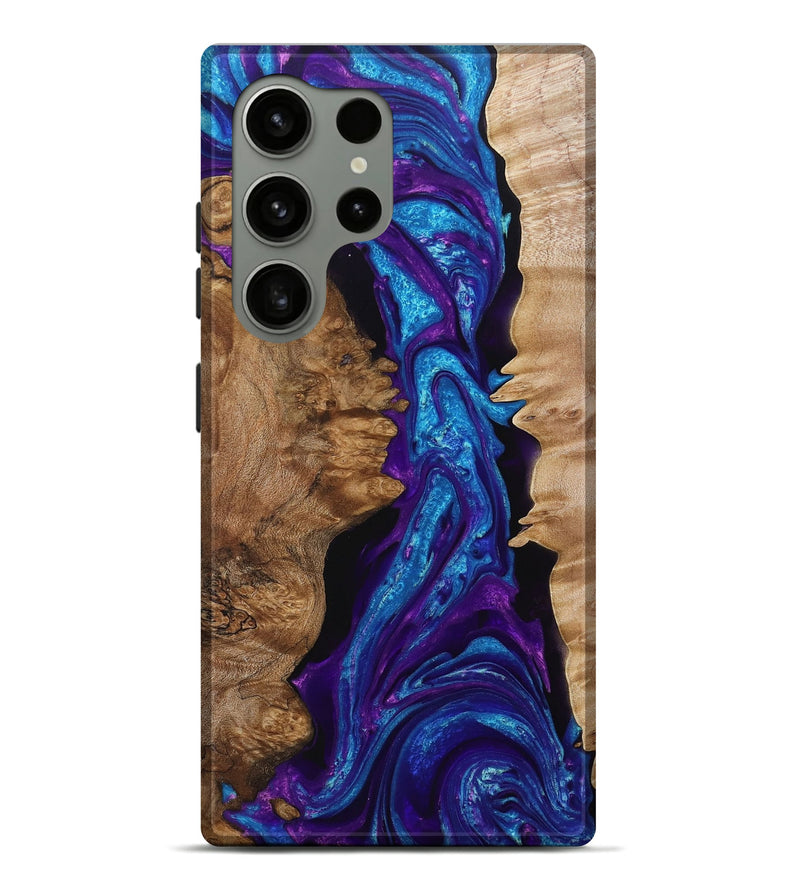 Galaxy S24 Ultra Wood+Resin Live Edge Phone Case - Juanita (Purple, 697639)