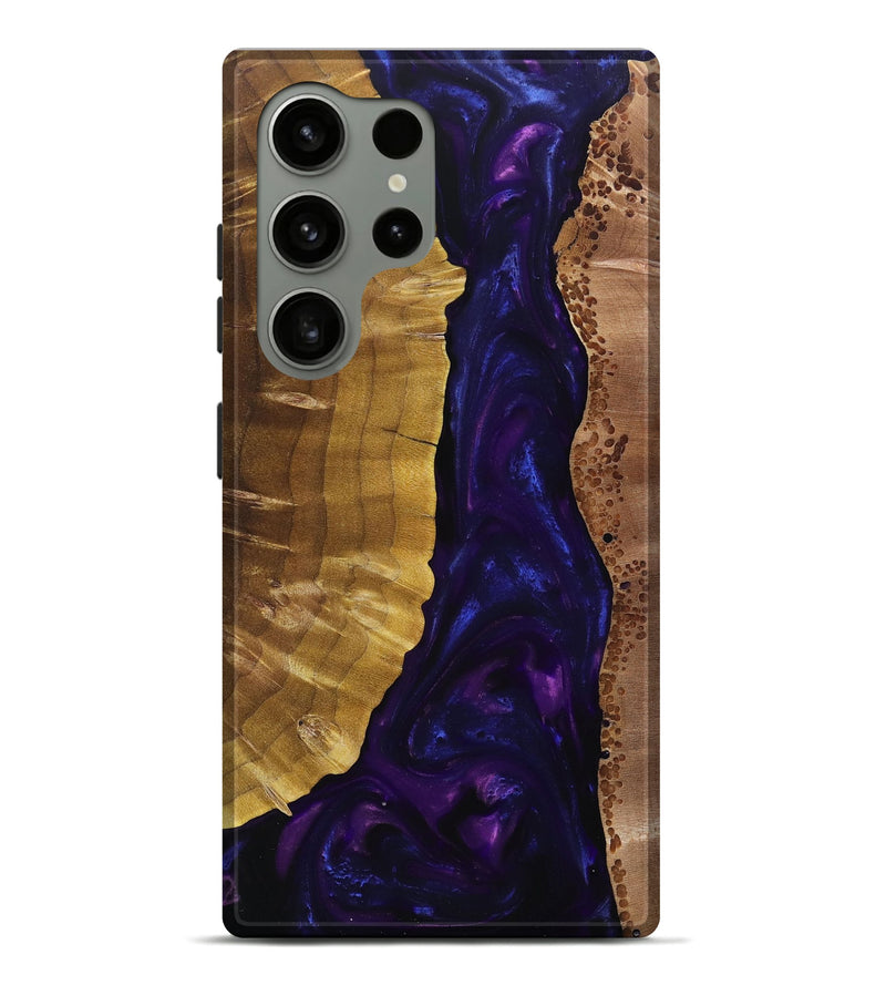 Galaxy S24 Ultra Wood+Resin Live Edge Phone Case - Alessandra (Purple, 697642)