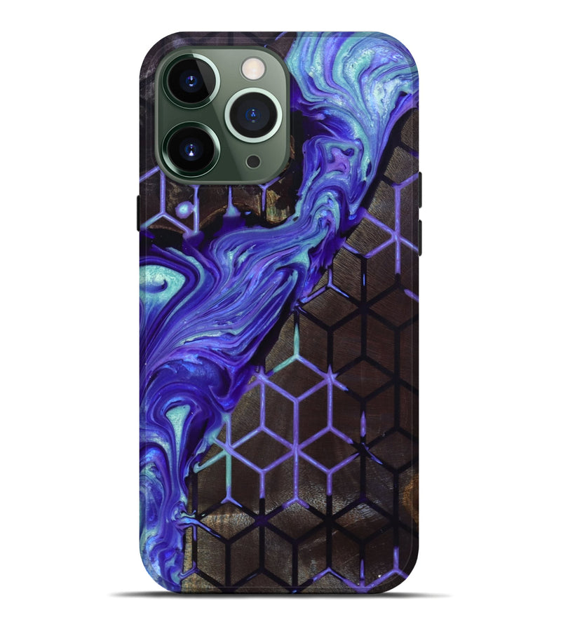 iPhone 13 Pro Max Wood+Resin Live Edge Phone Case - Donald (Pattern, 697656)