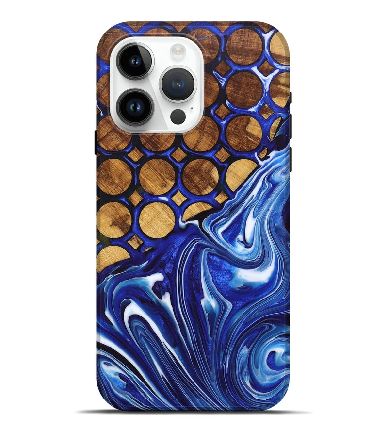 iPhone 15 Pro Max Wood+Resin Live Edge Phone Case - Stuart (Pattern, 697657)