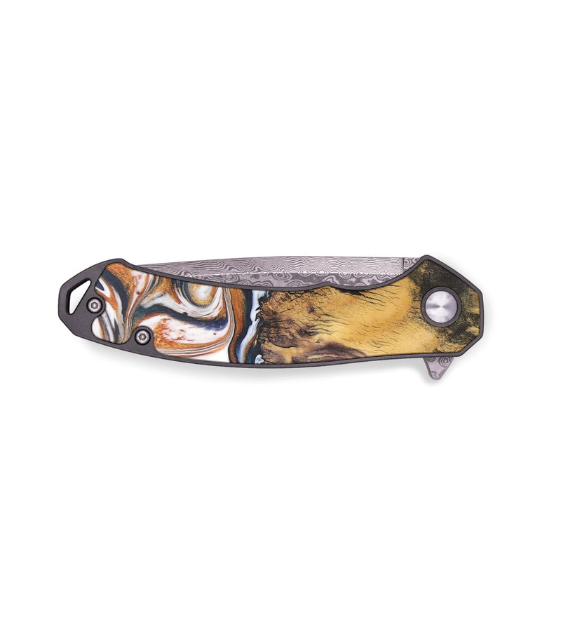 EDC Wood+Resin Pocket Knife - Tevin (Green, 697665)