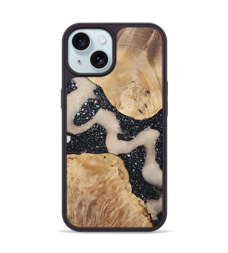 iPhone 15 Wood+Resin Phone Case - Amari (Cosmos, 697718)