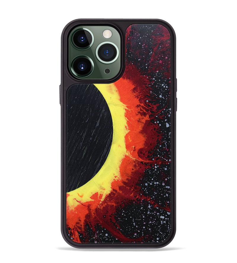 iPhone 13 Pro Max Wood+Resin Phone Case - Sylvester (Eclipse, 697741)