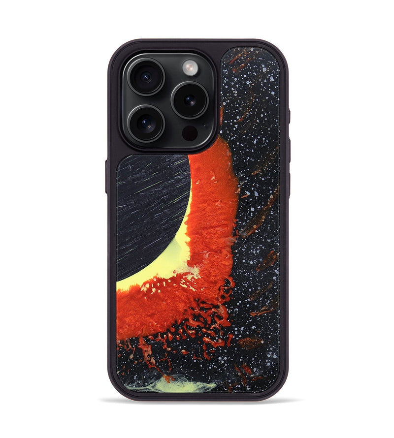 iPhone 15 Pro Wood+Resin Phone Case - Solomon (Eclipse, 697742)