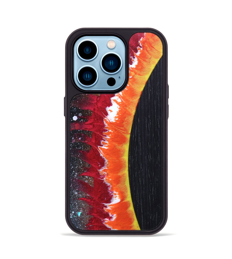 iPhone 14 Pro Wood+Resin Phone Case - Raelyn (Eclipse, 697747)