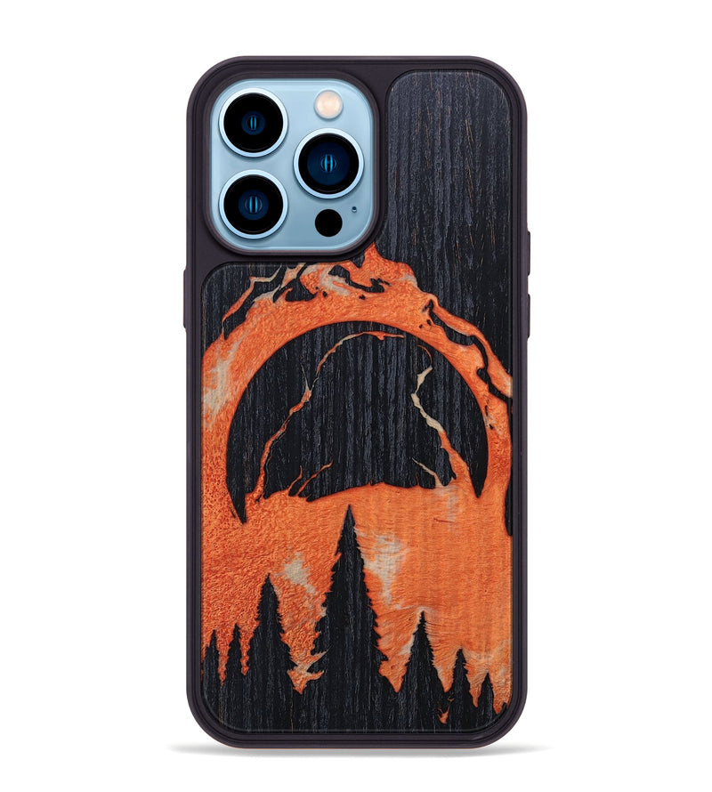 iPhone 14 Pro Max Wood+Resin Phone Case - Traci (Eclipse, 697752)