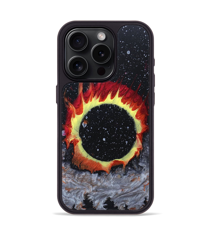 iPhone 15 Pro Wood+Resin Phone Case - Ayden (Eclipse, 697754)