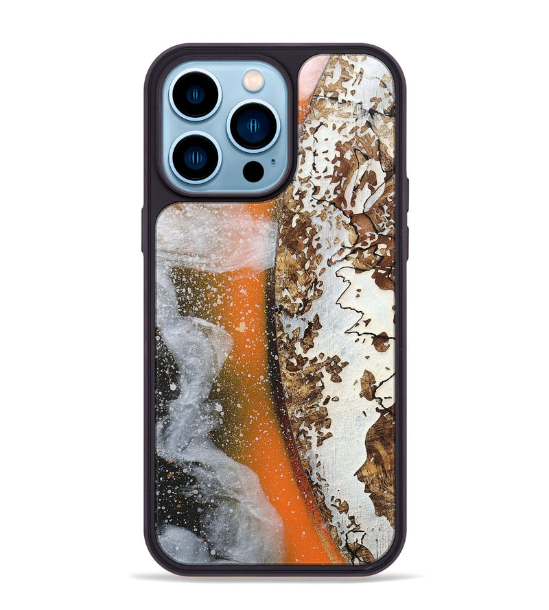 iPhone 14 Pro Max Wood+Resin Phone Case - Lori (Eclipse, 697758)