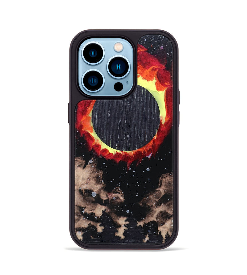 iPhone 14 Pro Wood+Resin Phone Case - Danna (Eclipse, 697763)