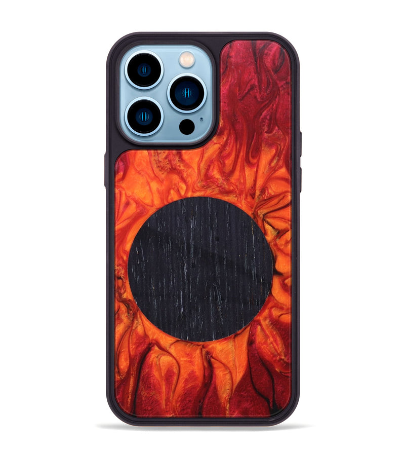iPhone 14 Pro Max Wood+Resin Phone Case - Mary (Eclipse, 697772)