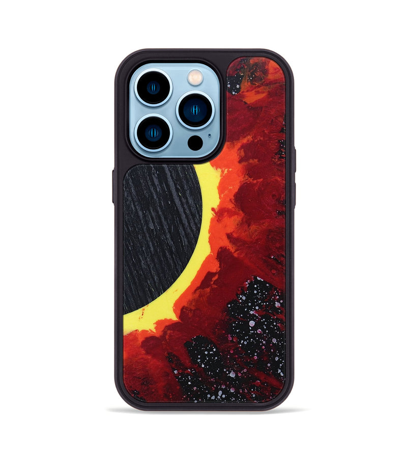 iPhone 14 Pro Wood+Resin Phone Case - Ali (Eclipse, 697773)