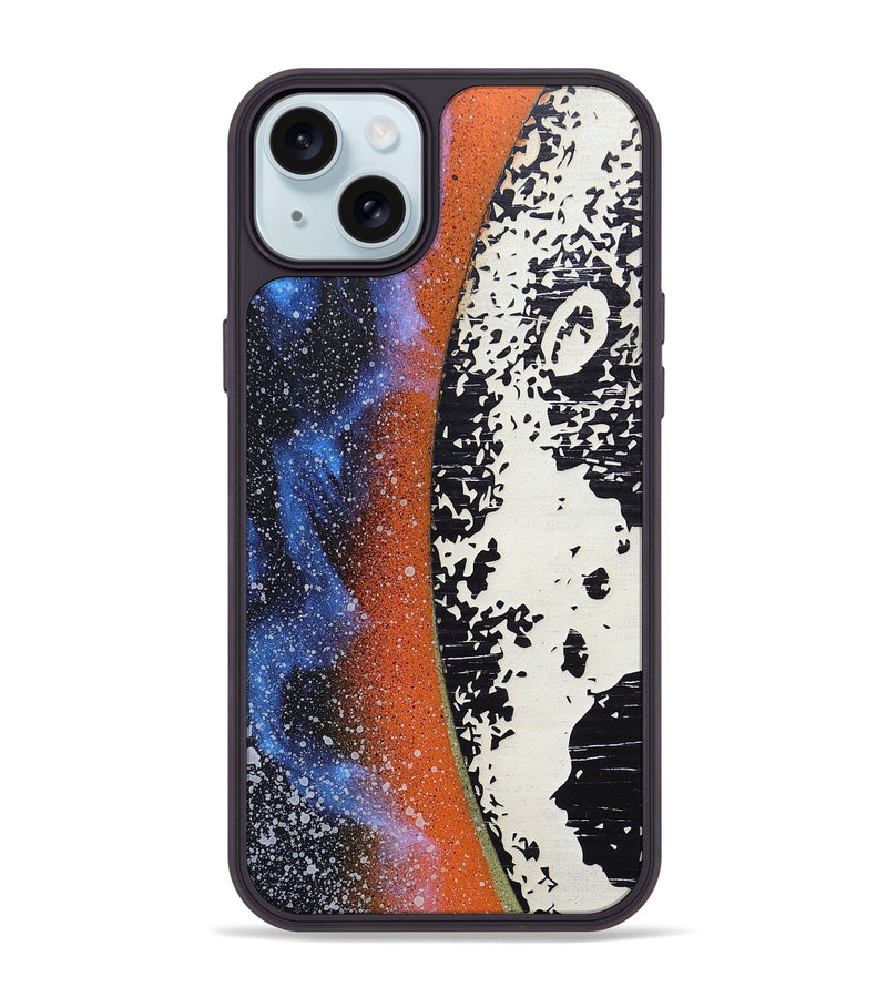 iPhone 15 Plus Wood+Resin Phone Case - Alan (Eclipse, 697776)