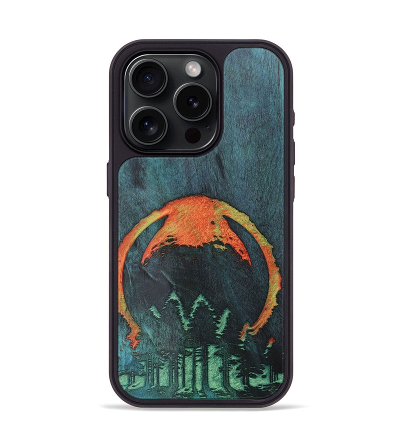 iPhone 15 Pro Wood+Resin Phone Case - Hilda (Eclipse, 697778)