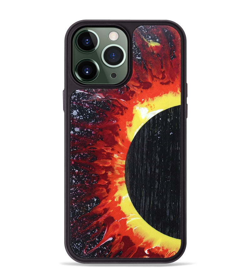 iPhone 13 Pro Max Wood+Resin Phone Case - Julius (Eclipse, 697780)