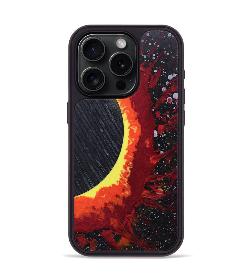 iPhone 15 Pro Wood+Resin Phone Case - Regina (Eclipse, 697781)