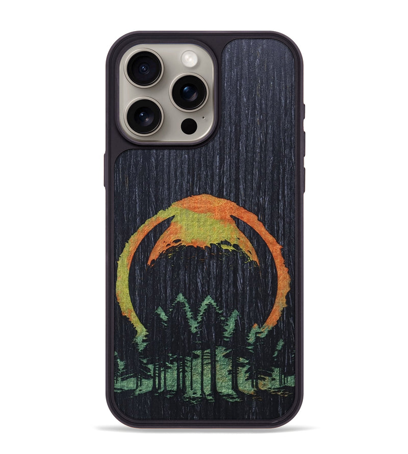iPhone 15 Pro Max Wood+Resin Phone Case - Zaiden (Eclipse, 697803)