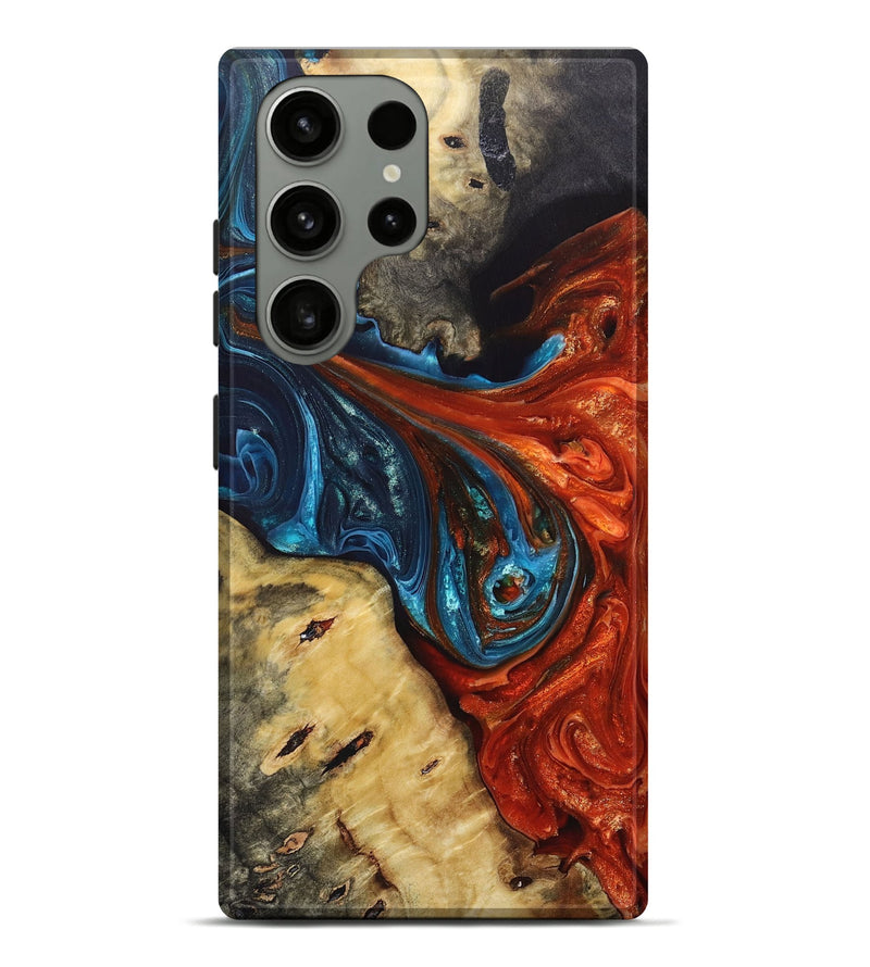 Galaxy S23 Ultra Wood+Resin Live Edge Phone Case - Shannon (Red, 697923)