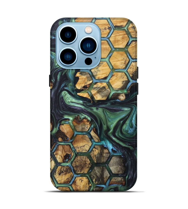 iPhone 14 Pro Wood+Resin Live Edge Phone Case - Mckenzie (Pattern, 697936)
