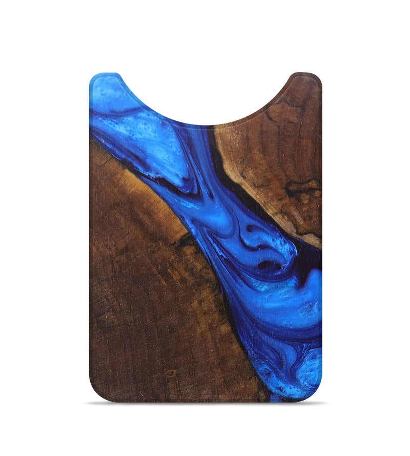 Live Edge Wood+Resin Wallet - Kassandra (Blue, 697950)