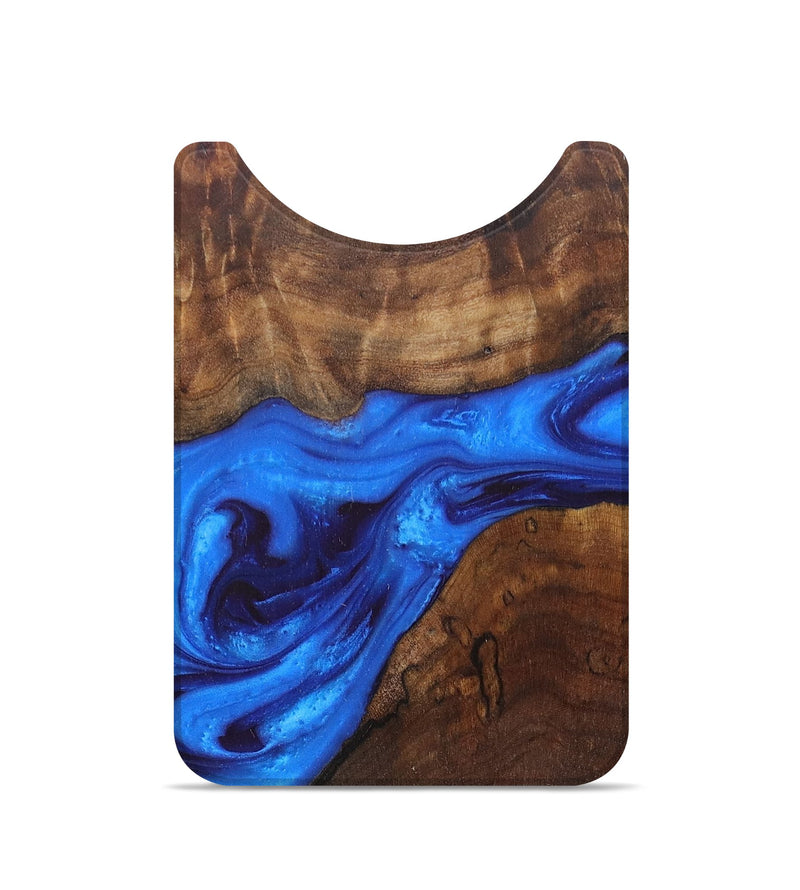 Live Edge Wood+Resin Wallet - Lukas (Blue, 697951)