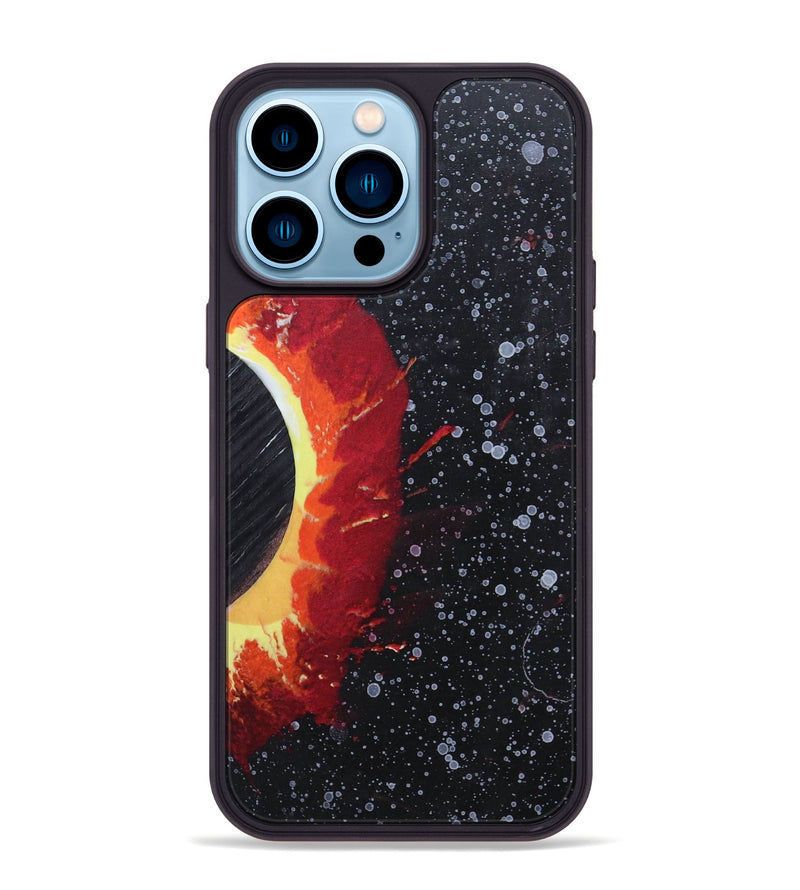 iPhone 14 Pro Max Wood+Resin Phone Case - Landon (Eclipse, 697979)