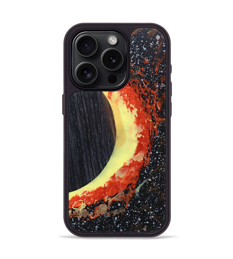 iPhone 15 Pro Wood+Resin Phone Case - Fredrick (Eclipse, 697981)