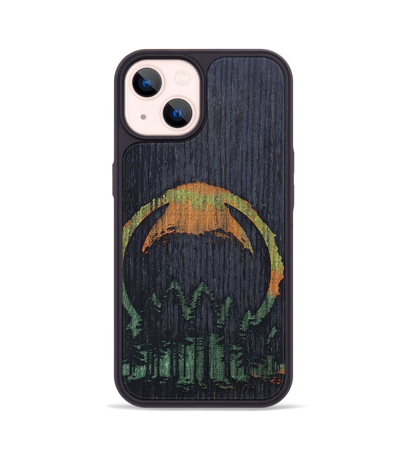 iPhone 14 Wood+Resin Phone Case - Devante (Eclipse, 697986)