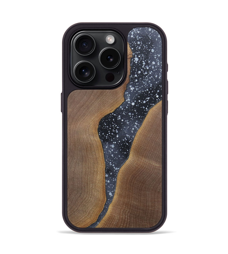 iPhone 15 Pro Wood+Resin Phone Case - Litzy (Eclipse, 698048)