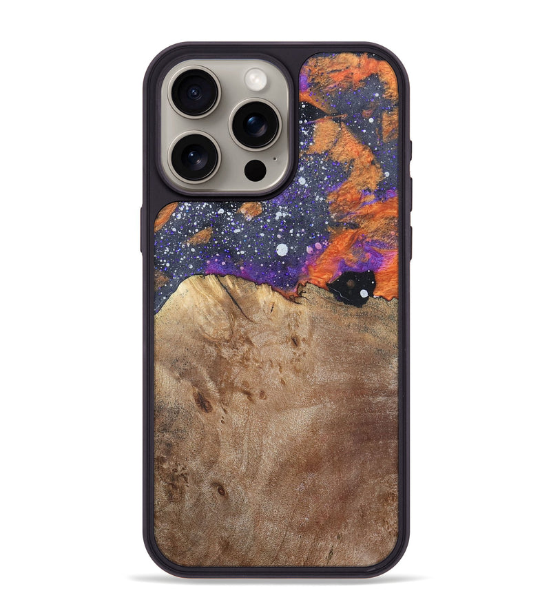 iPhone 15 Pro Max Wood+Resin Phone Case - Chelsey (Eclipse, 698050)