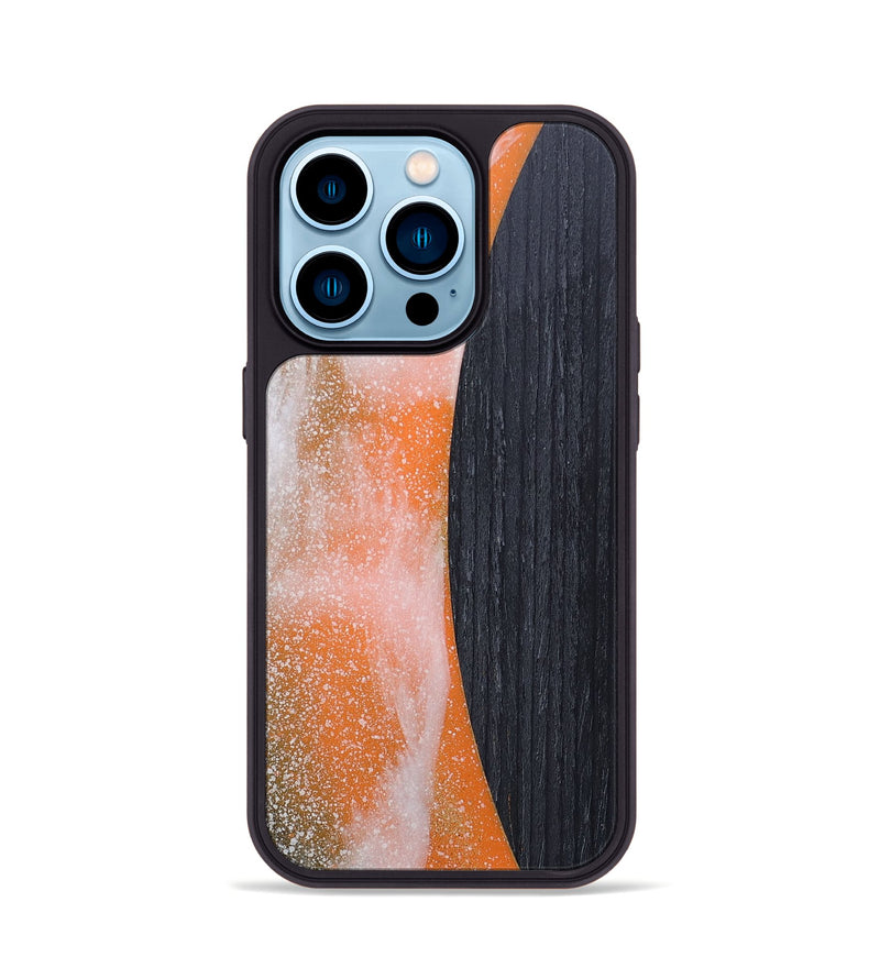 iPhone 14 Pro Wood+Resin Phone Case - Luis (Eclipse, 698076)