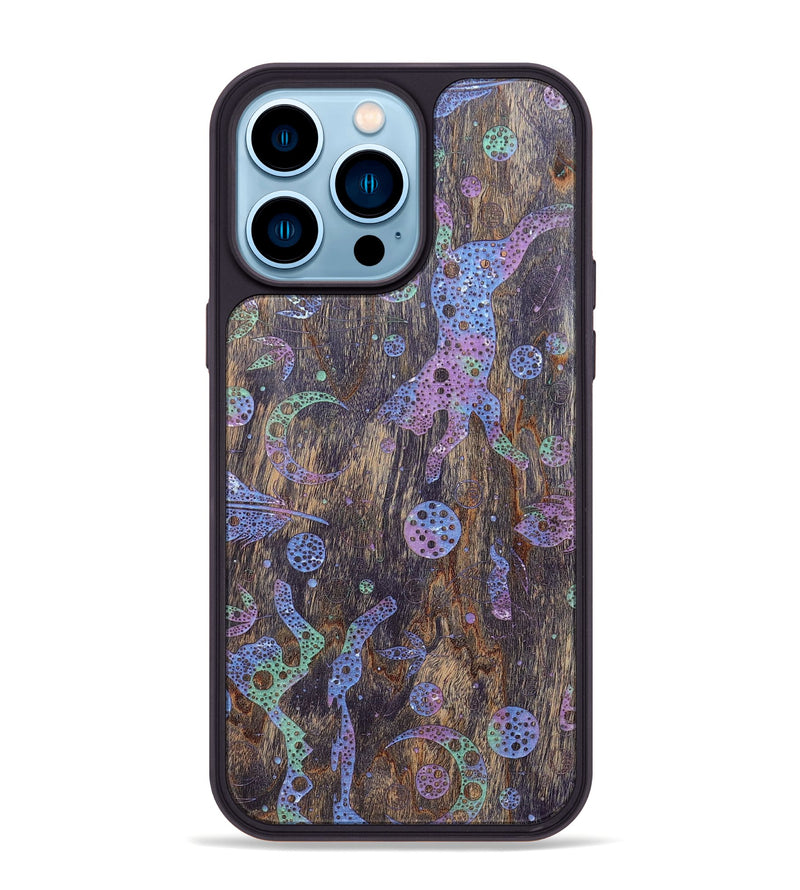 iPhone 14 Pro Max Wood+Resin Phone Case - Katrina (Eclipse, 698090)