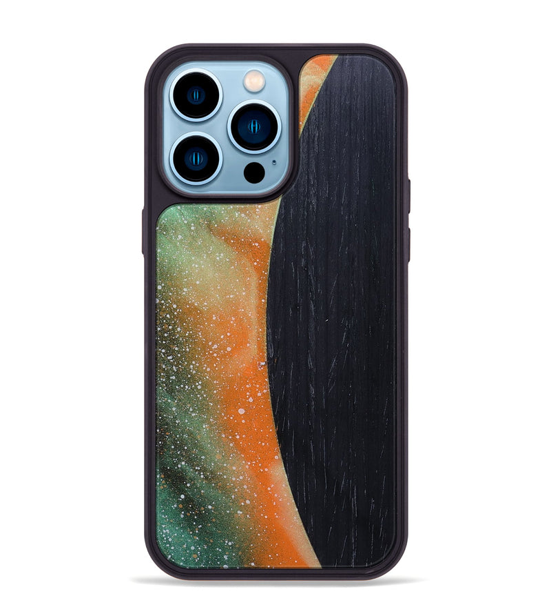 iPhone 14 Pro Max Wood+Resin Phone Case - Nora (Eclipse, 698093)