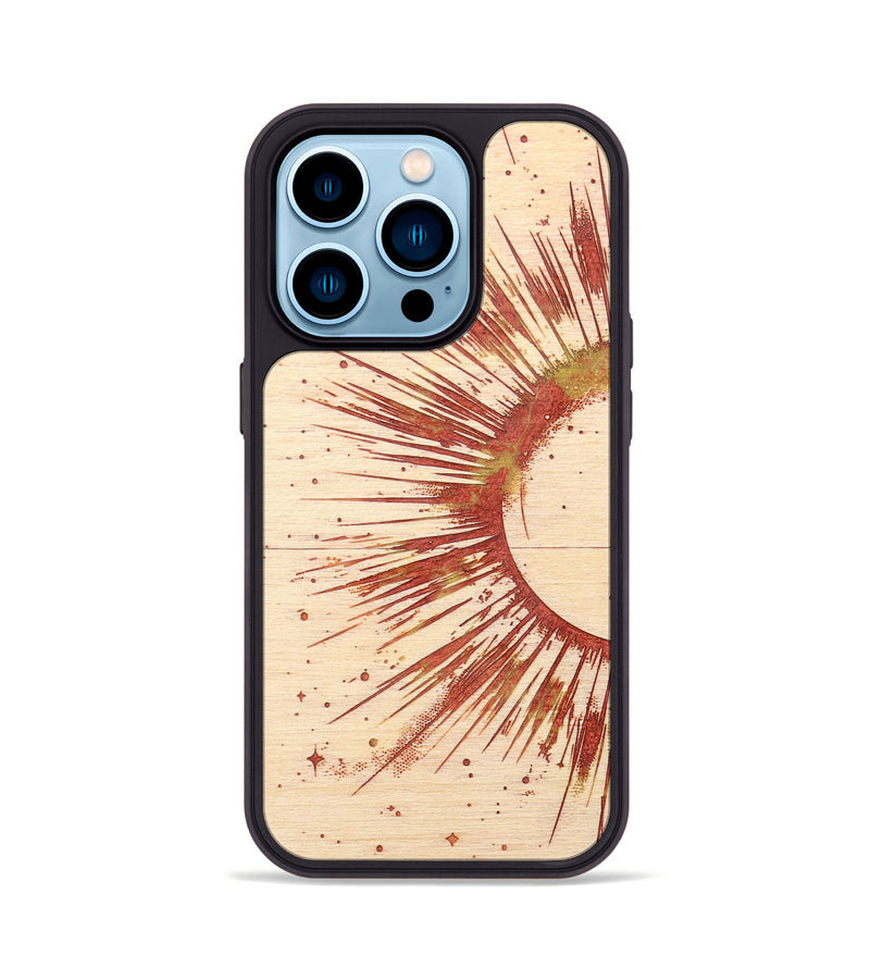 iPhone 14 Pro Wood+Resin Phone Case - Leah (Eclipse, 698094)