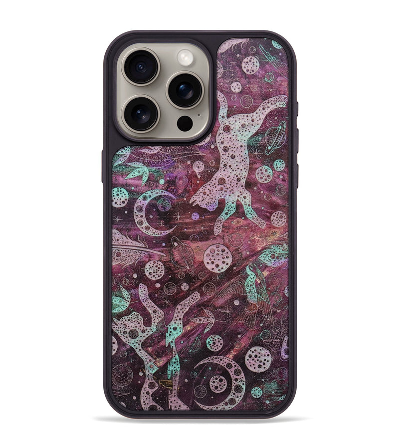 iPhone 15 Pro Max Wood+Resin Phone Case - Alina (Eclipse, 698103)