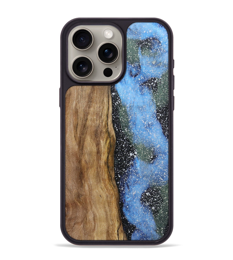 iPhone 15 Pro Max Wood+Resin Phone Case - Ari (Cosmos, 698176)
