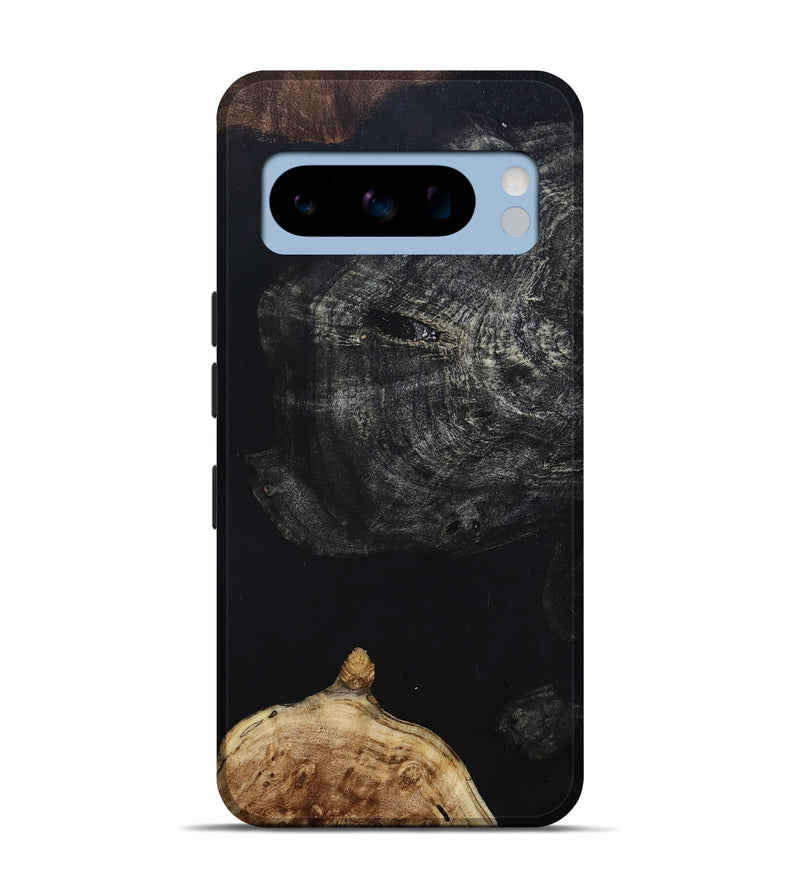 Pixel 8 Pro Wood+Resin Live Edge Phone Case - Jeffery (Pure Black, 698199)