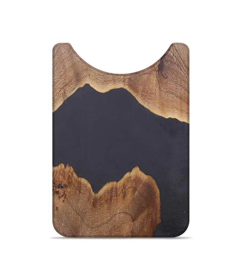 Live Edge Wood+Resin Wallet - Noel (Pure Black, 698213)