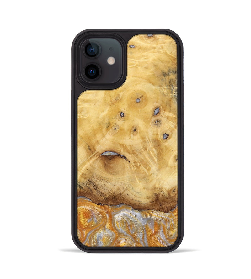 iPhone 12 Wood+Resin Phone Case - Mindy (Wood Burl, 698292)