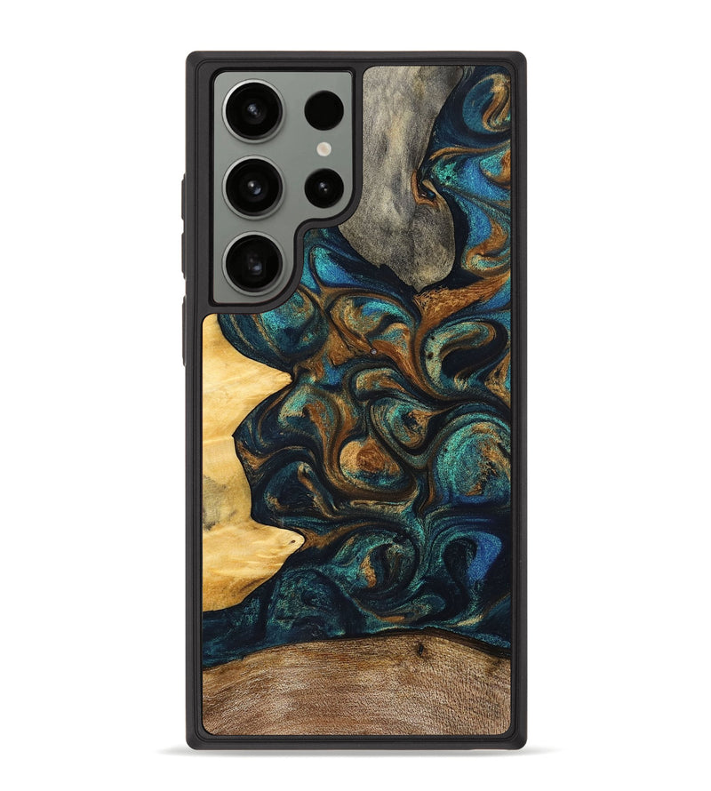 Galaxy S23 Ultra Wood+Resin Phone Case - Diana (Mosaic, 698314)