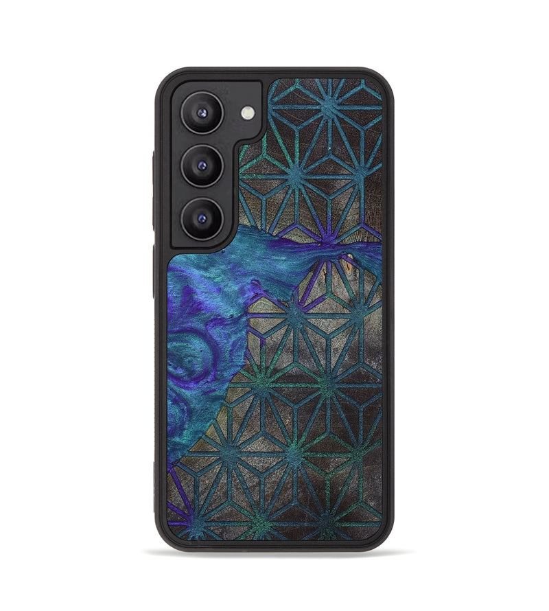 Galaxy S23 Wood+Resin Phone Case - Flora (Pattern, 698327)