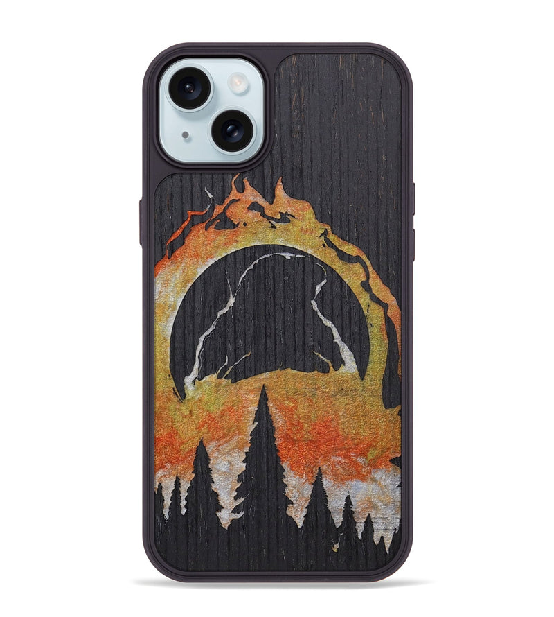 iPhone 15 Plus Wood+Resin Phone Case - Hillary (Eclipse, 698359)