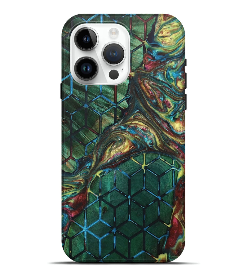 iPhone 15 Pro Max Wood+Resin Live Edge Phone Case - Paris (Pattern, 698612)