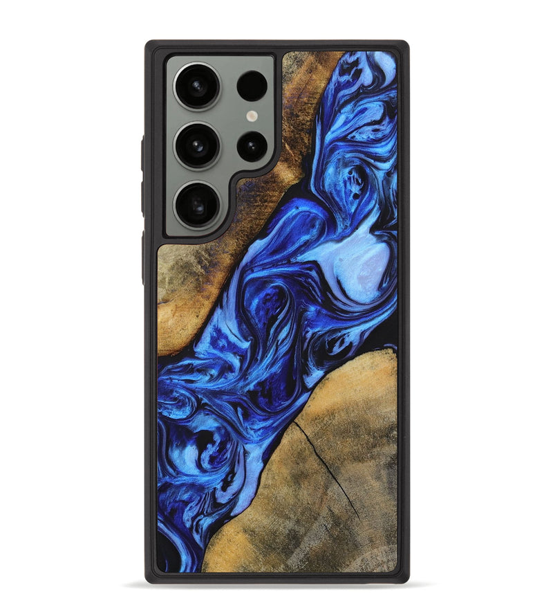 Galaxy S23 Ultra Wood+Resin Phone Case - Tim (Blue, 698731)