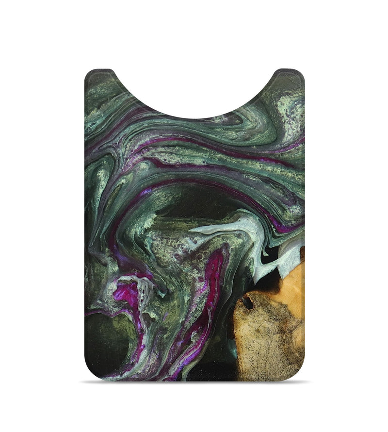 Live Edge Wood+Resin Wallet - Cayden (Green, 698749)